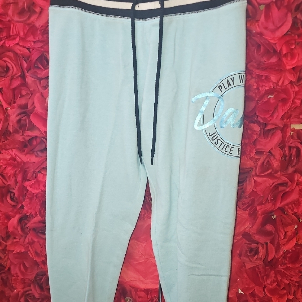 Justice Girls Sky Blue Dance Joggers Size 12